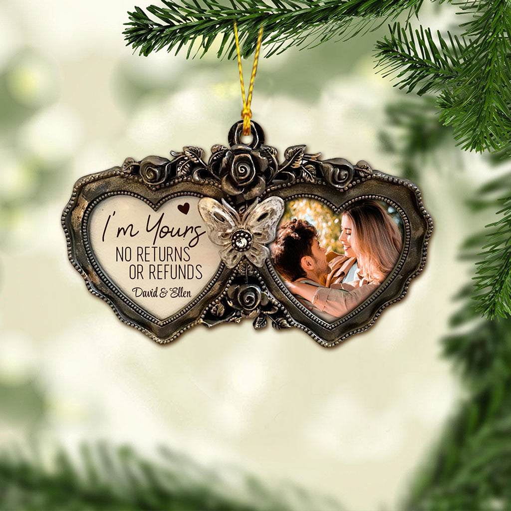 I'm Yours - Personalized Christmas Couple Ornament (Printed On Both Sides)