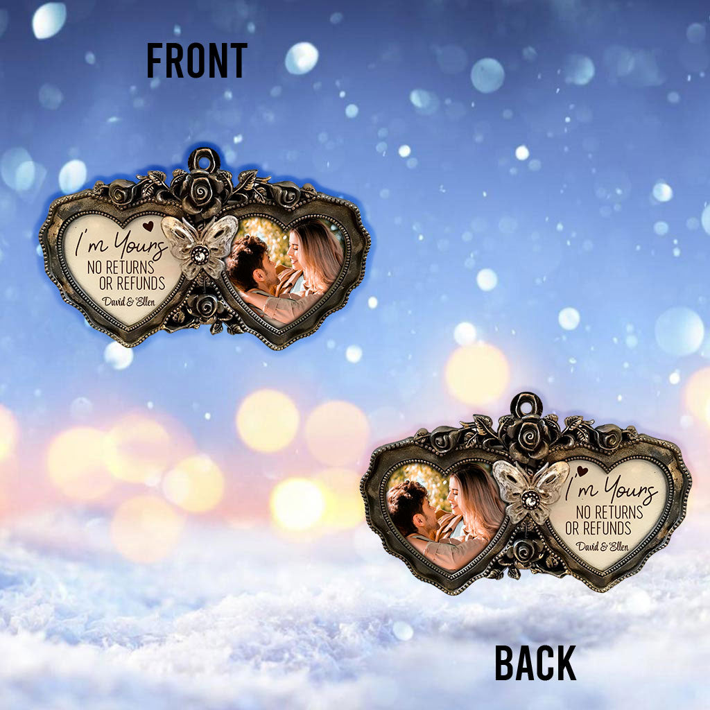 I'm Yours - Personalized Christmas Couple Ornament (Printed On Both Sides)