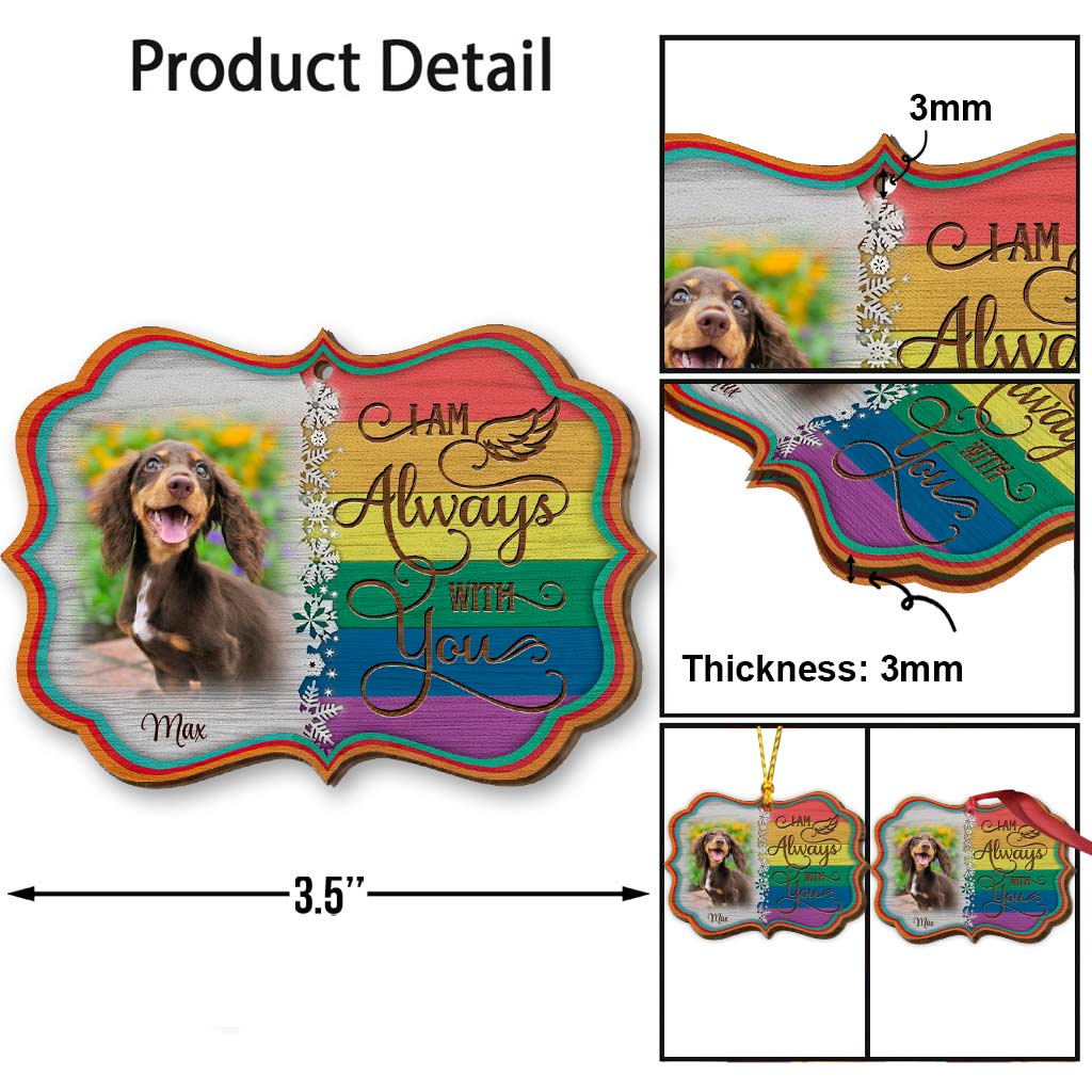 Angels With Wings - Personalized Christmas Dog Ornament (Printed On Both Sides)