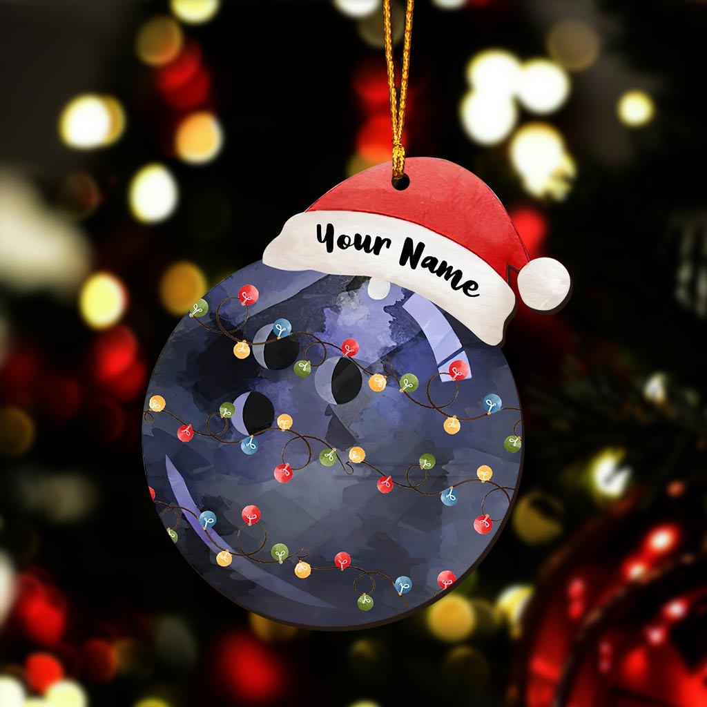 Sport Lovers - Personalized Christmas Bowling Ornament (Printed On Both Sides)