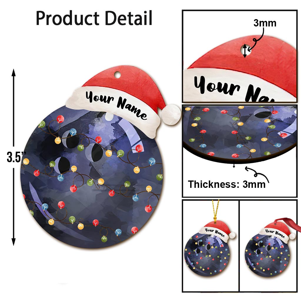 Sport Lovers - Personalized Christmas Bowling Ornament (Printed On Both Sides)