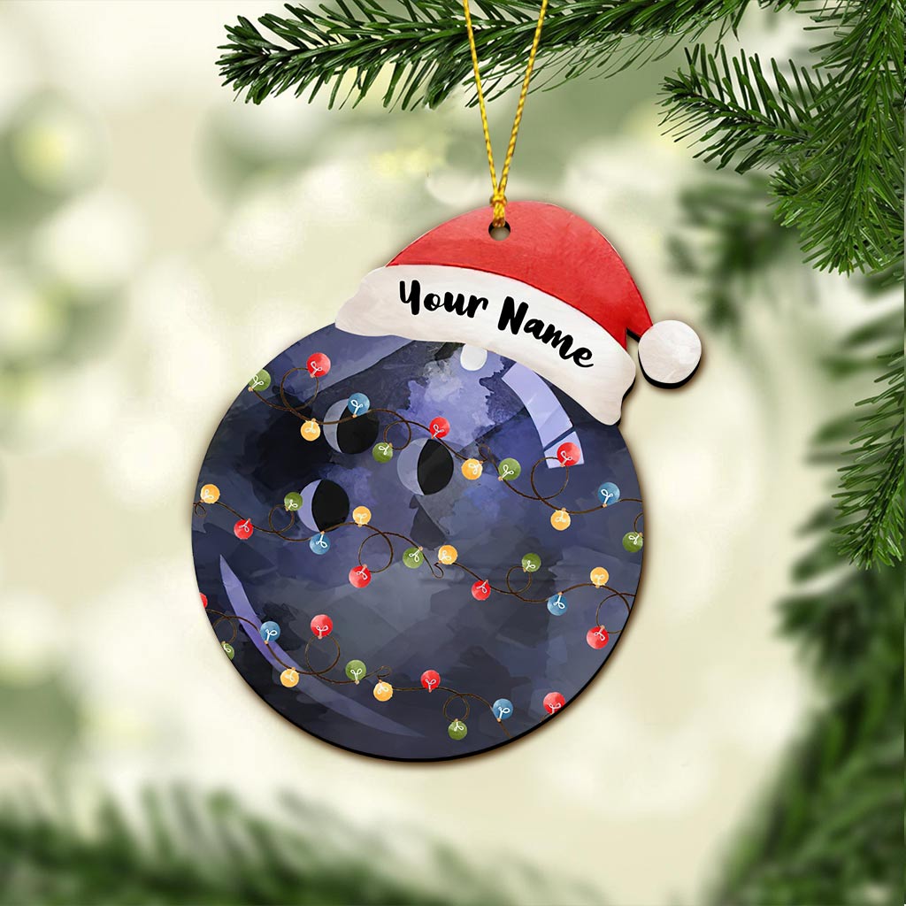 Sport Lovers - Personalized Christmas Bowling Ornament (Printed On Both Sides)