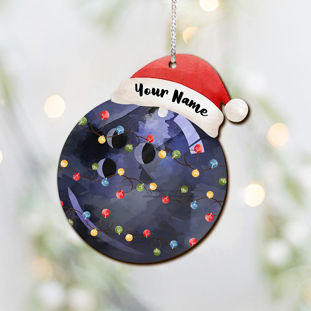 Sport Lovers - Personalized Christmas Bowling Ornament (Printed On Both Sides)