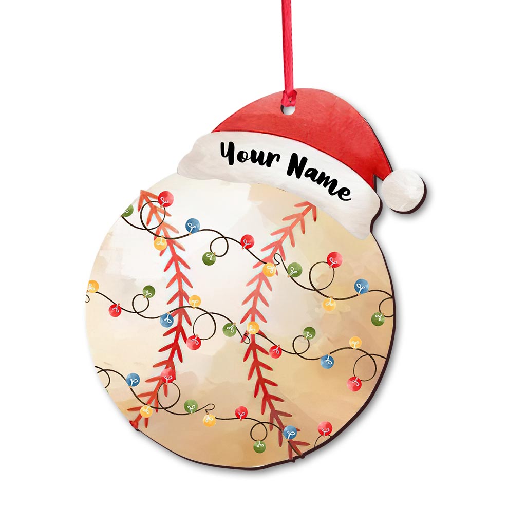 Sport Lovers - Personalized Christmas Baseball Ornament (Printed On Both Sides)