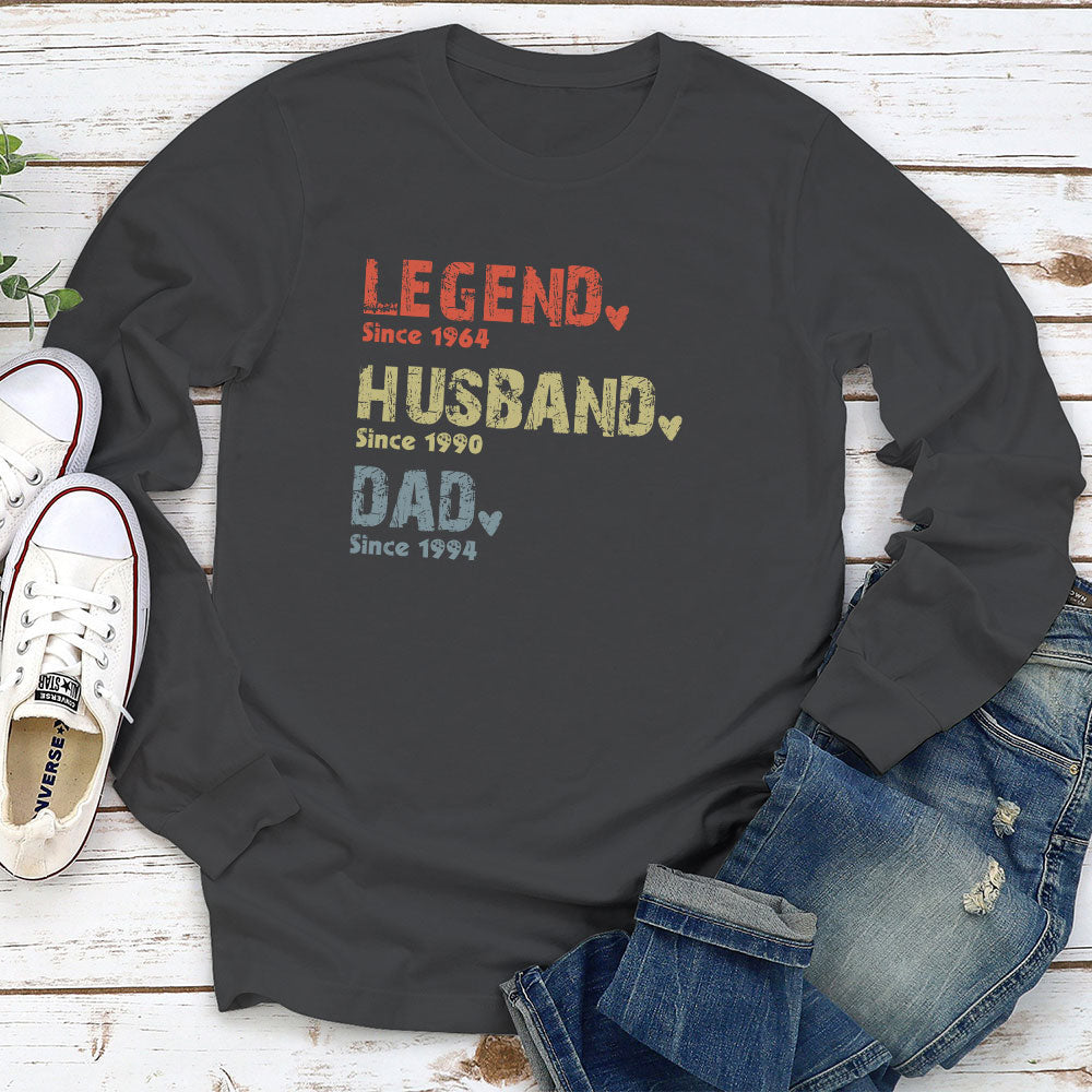 Legend Husband Dad Papa Classic Tee, Personalized Family Quote Shirt, Meaningful Unique Gift for Dad or Grandpa