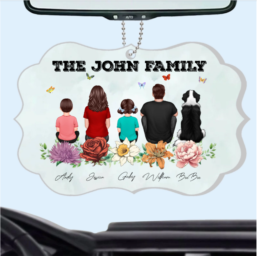 Family Floral Personalized Poster, Plaque, Keychain, Ornament, or Sign – Custom Gift for Cherished Family Memories