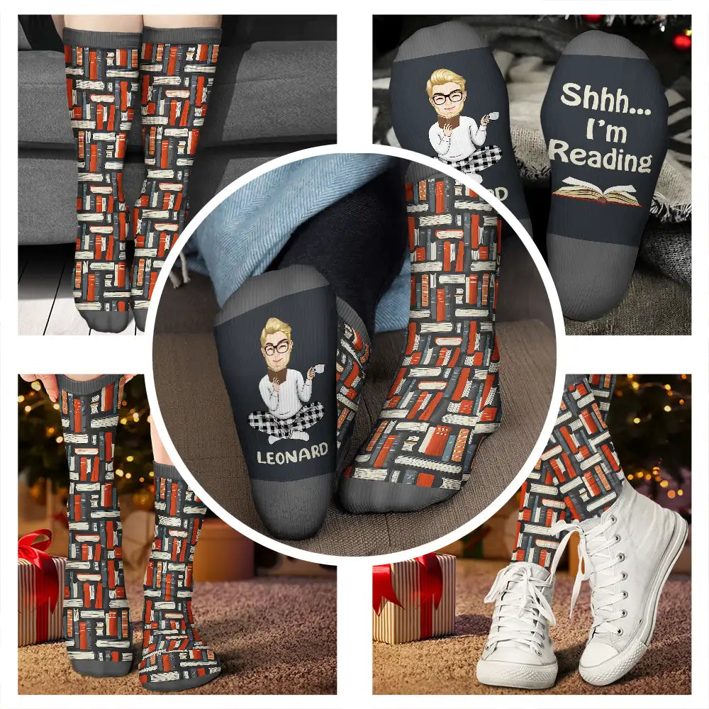 Custom Tube Socks for Women - Personalized Gift for Book Lovers
