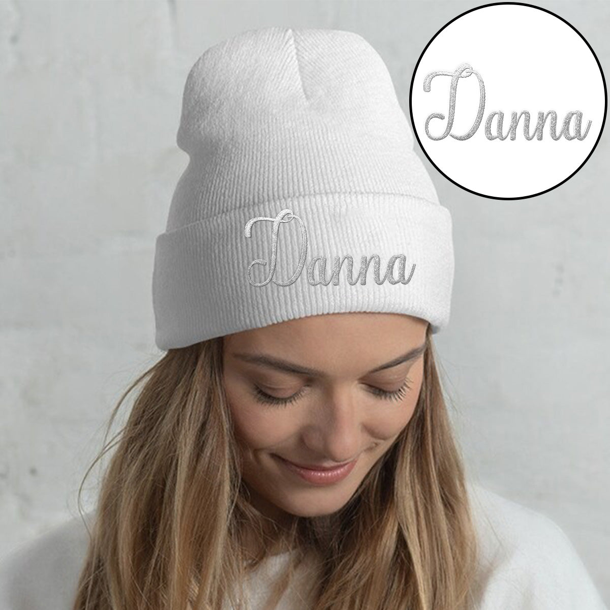 Custom Name - Personalized Bestie Embroidered Beanie