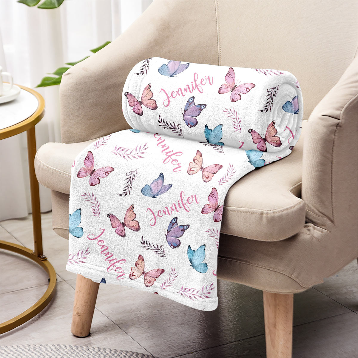 Butterfly Custom Name - Personalized Step Mom Blanket