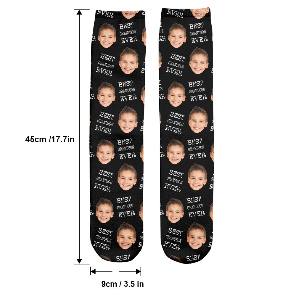 Custom Face - Personalized grandson Socks