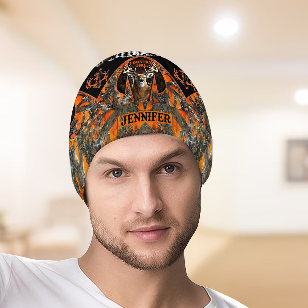 Country Girl - Personalized Hunting Beanie Hat