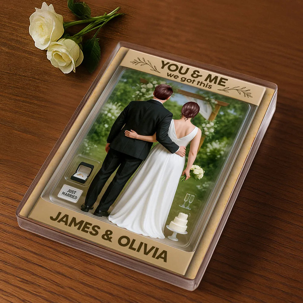 Couple Wedding Garden Plaque, Personalized Bride & Groom Gift