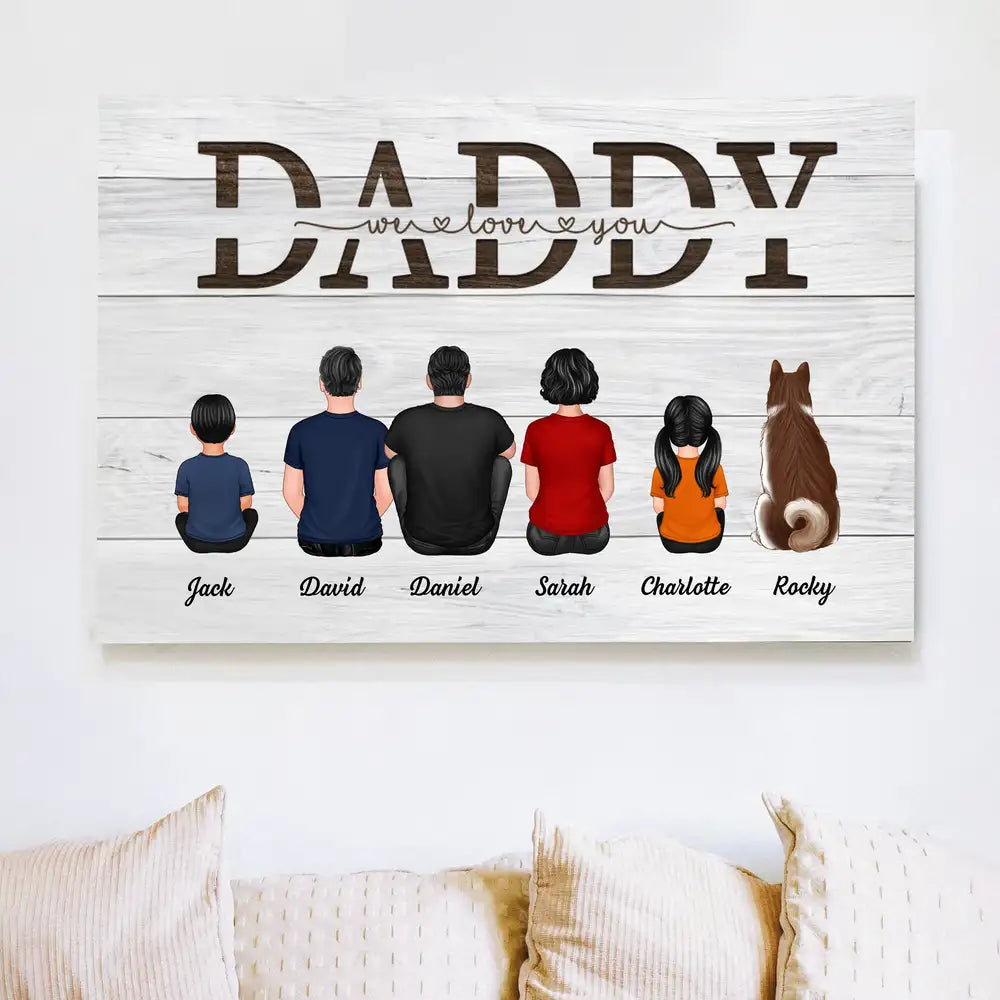 "Dad, We love you" – Personalized Poster for Father's Day – A Unique Family Gift for Dad