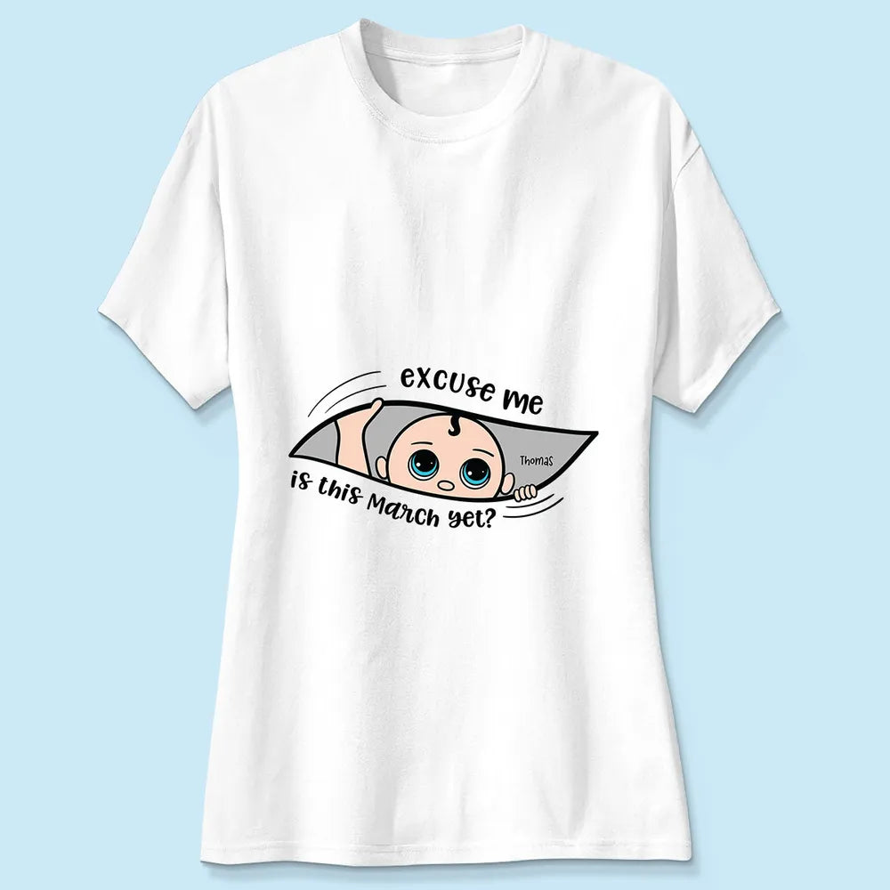 Funny Pregnancy T-Shirt – Customizable “Baby Is Coming” Women’s Tee, Hoodie & Sweatshirt, Perfect Gift for Moms-to-Be