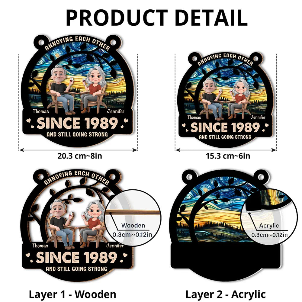 Annoying Each Other Since ... – Personalized Wood & Acrylic Layered Ornament