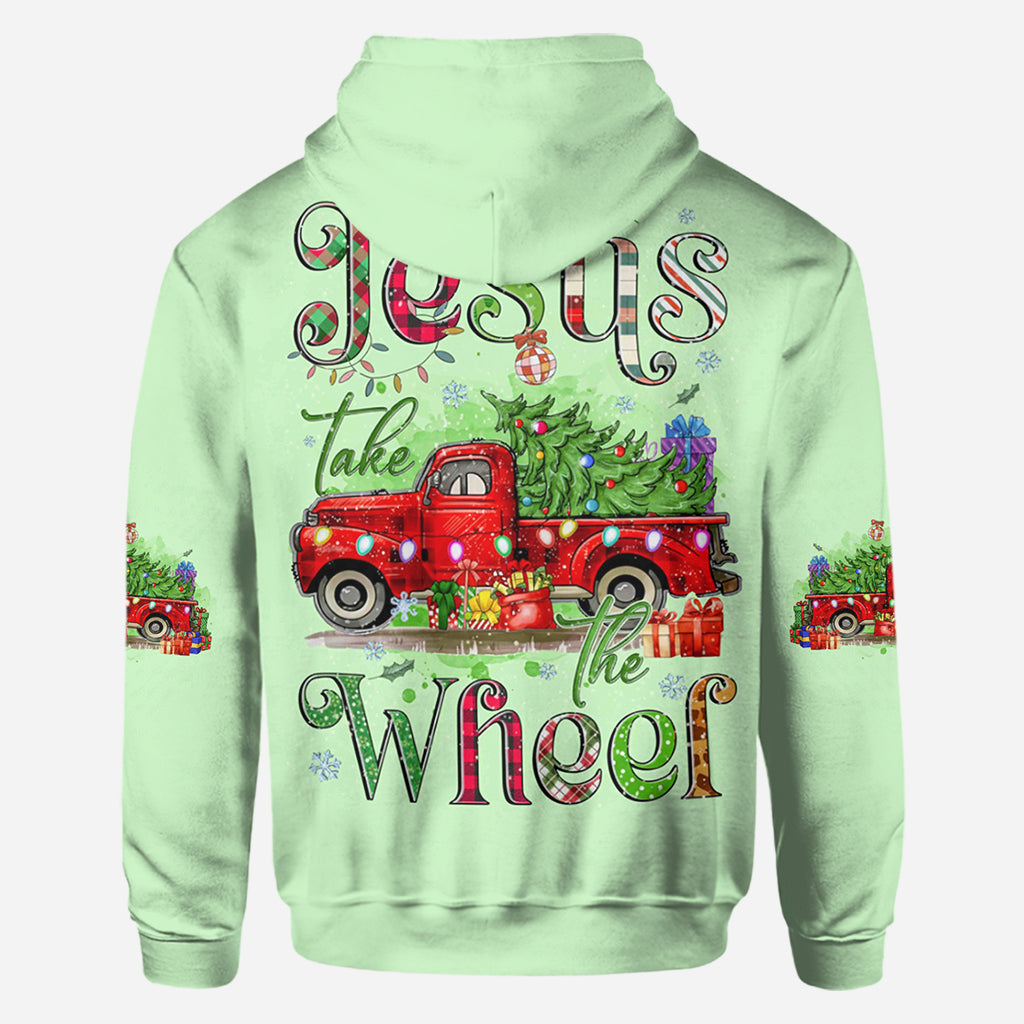 Jesus Take The Wheel - Personalized Christmas All Over Shirt