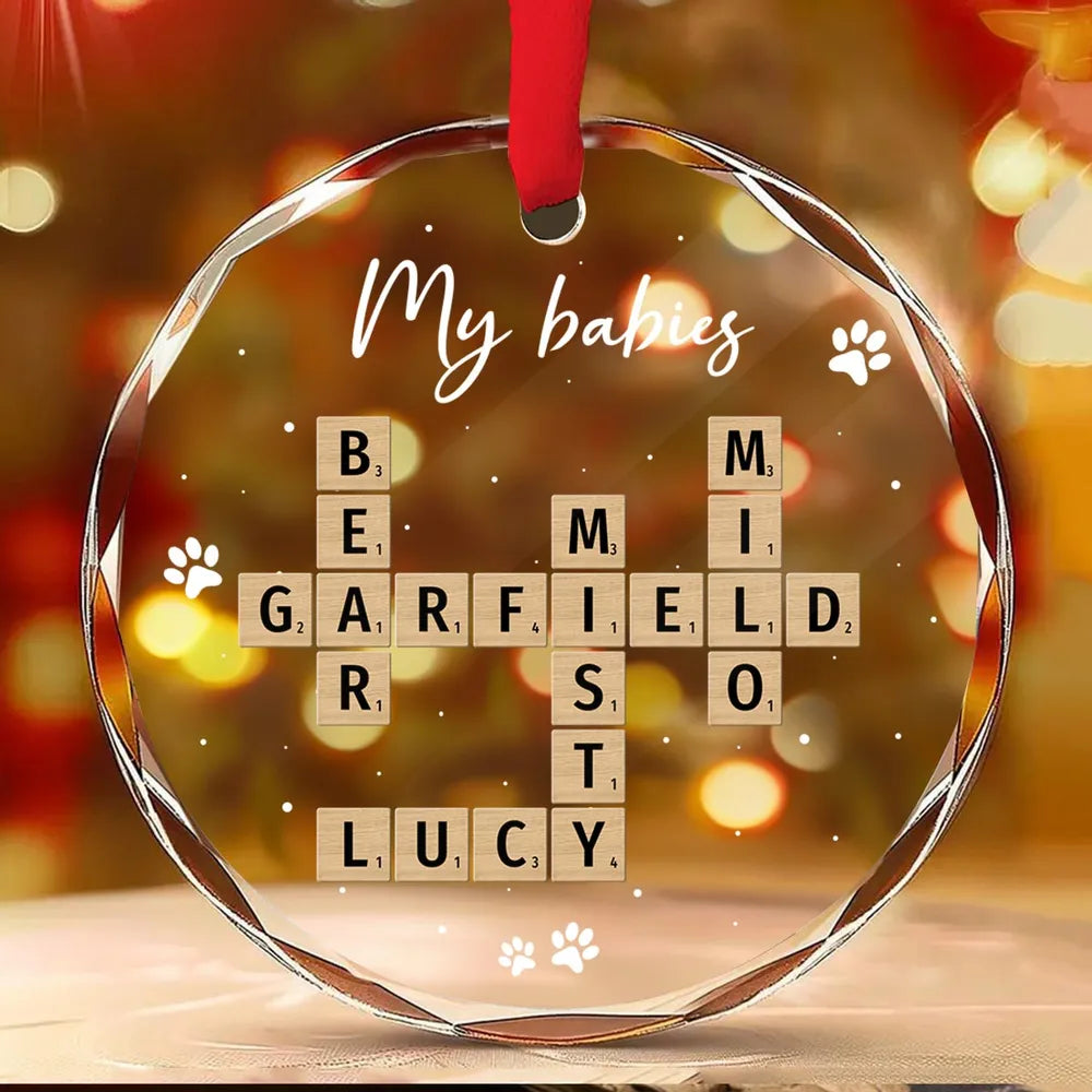 Precious Family Memory - Custom "Our Family" Crystal Ornament, Special Gift for Family or Friends