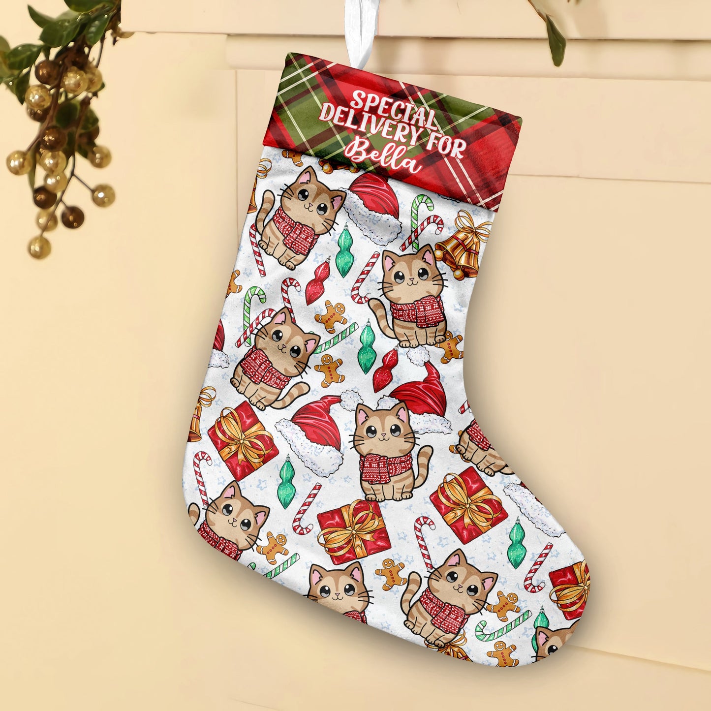 Meowy Christmas - Personalized Cat Christmas Stockings