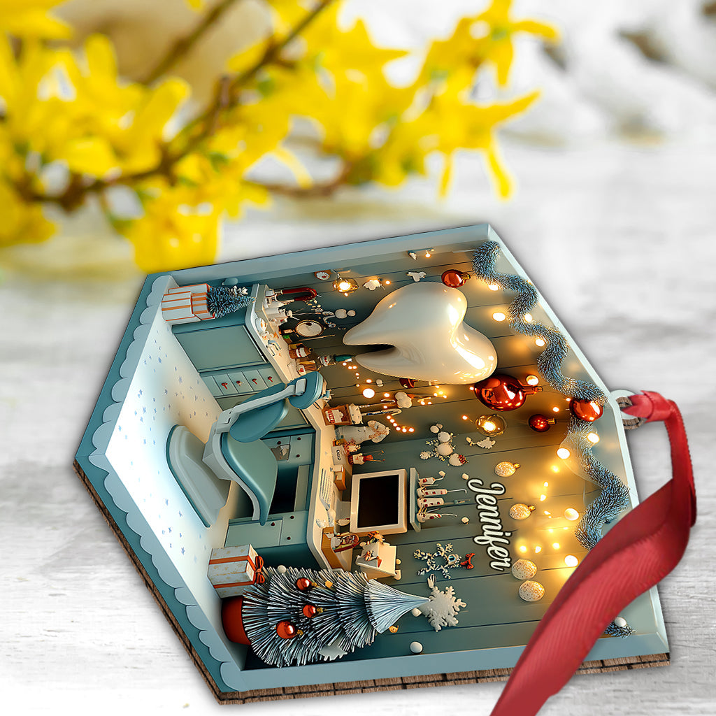 Dental Clinic - Personalized Dentist Ornament
