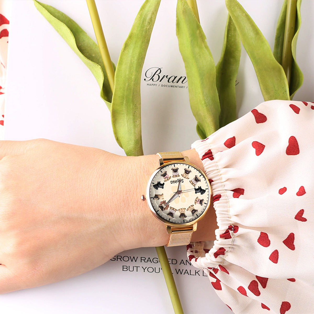 Life Is Better With My Dogs - Personalized Dog Women Hand Watch