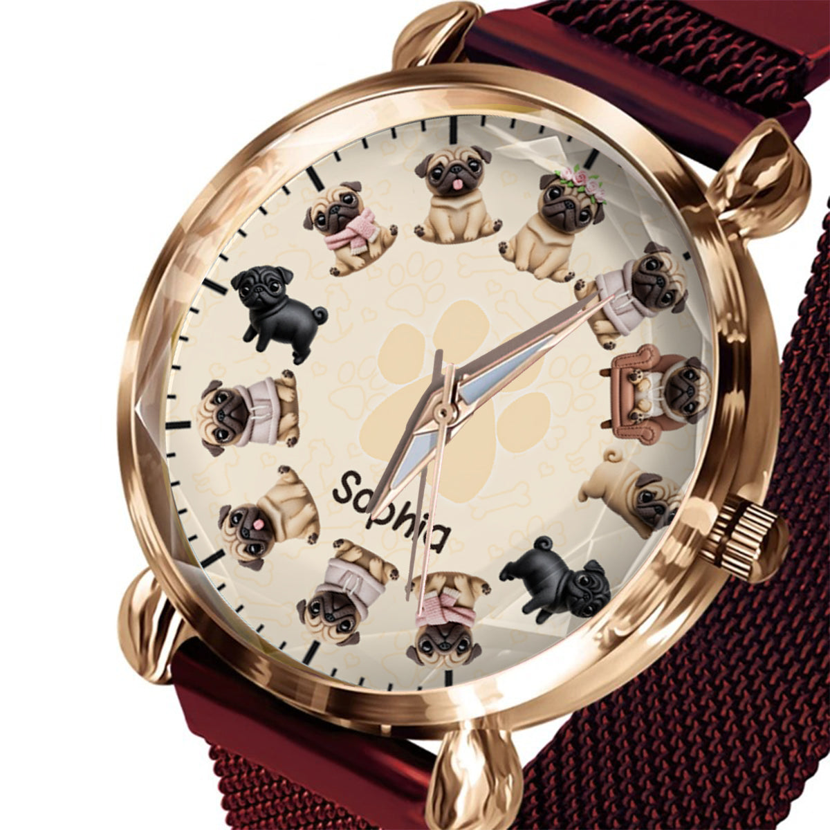 Life Is Better With My Dogs - Personalized Dog Women Hand Watch