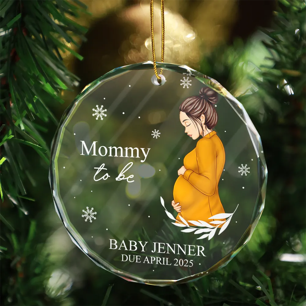 Crystal Ornament for Mom-to-Be – Heartfelt Keepsake, Cherished Pregnancy Moment, Perfect Gift for Baby Shower