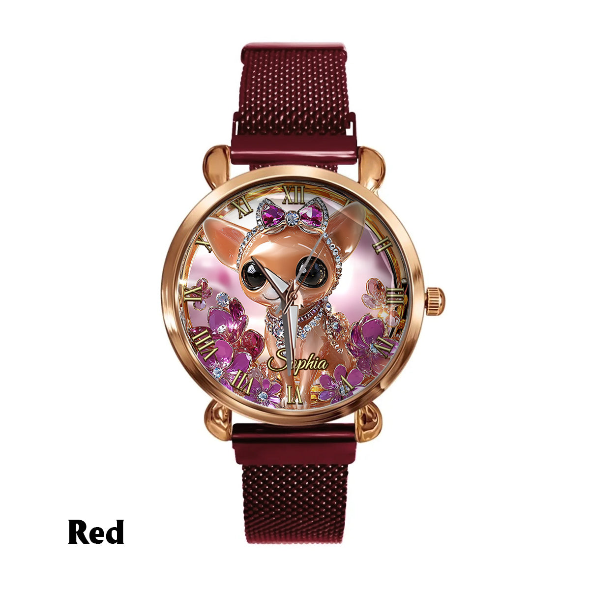 Love My Chihuahua - Personalized Dog Women Hand Watch