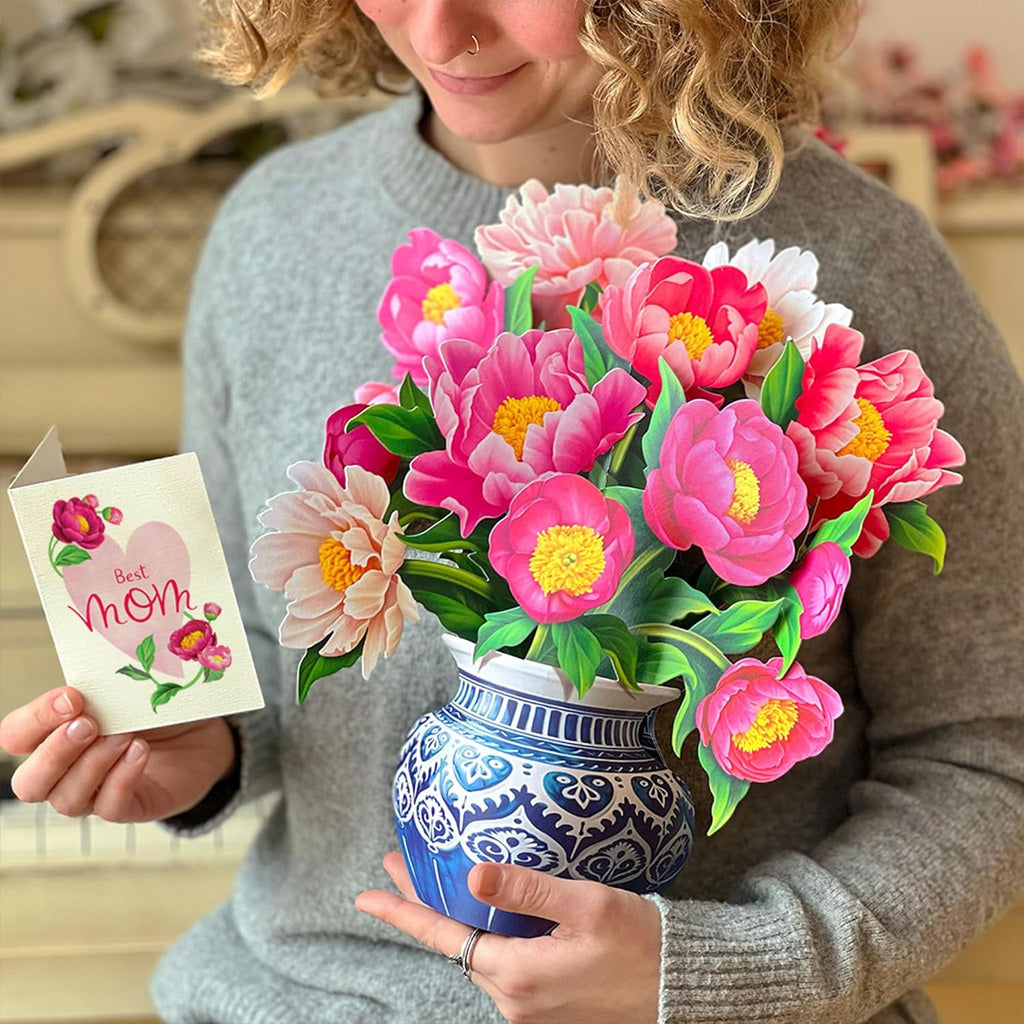 Paper Flower Bouquet Greeting Cards with Envelope
