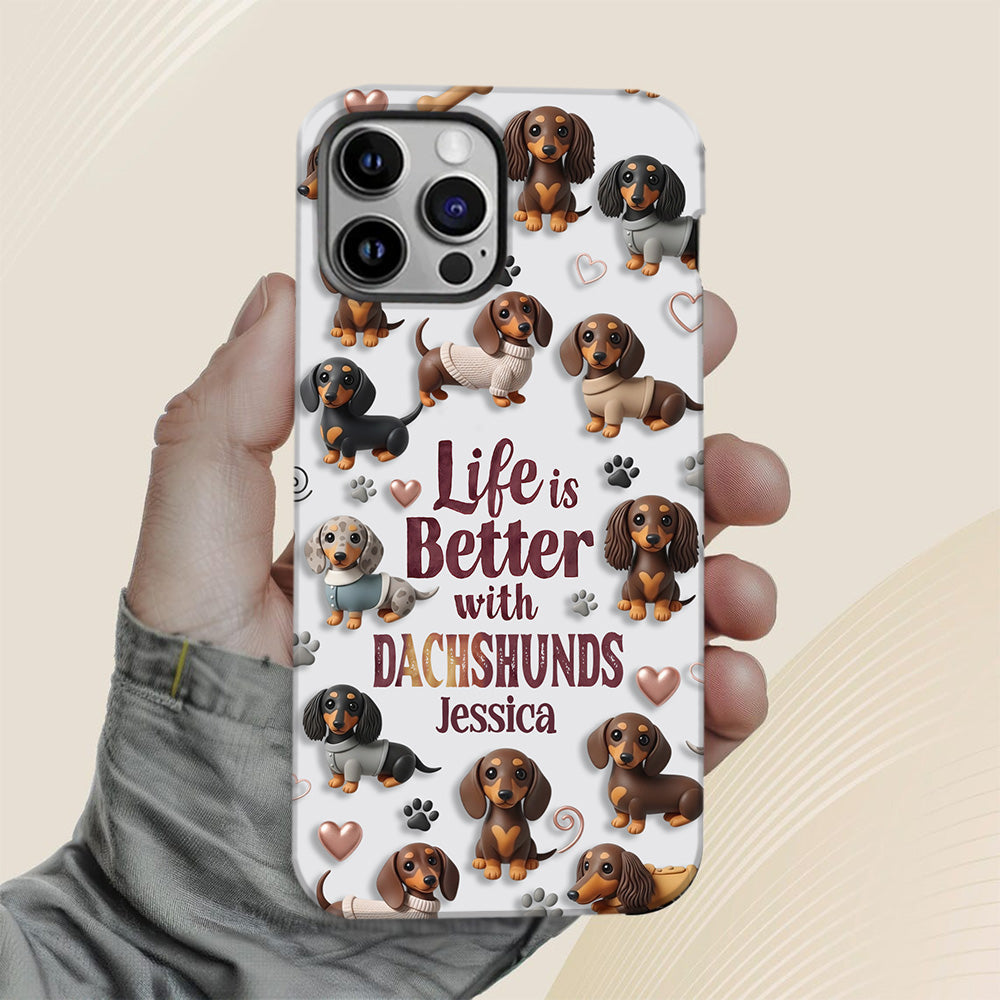 Just A Girl Who Loves Dogs - Personalized Dog Full Print Phone Case