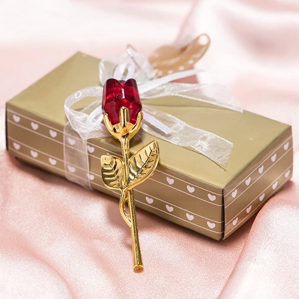 Eternal Love Metal Crystal Rose