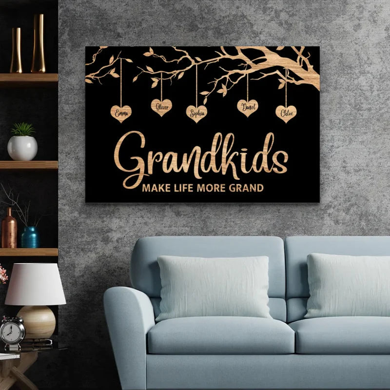 Personalized Family Love Poster or Keychain or Ornament or Plaque – Custom Family Portrait Art Gift for Parents, Grandparents, or Siblings