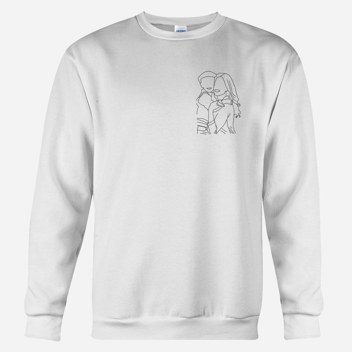 Custom Line Art - Personalized Mother Embroidered Sweater