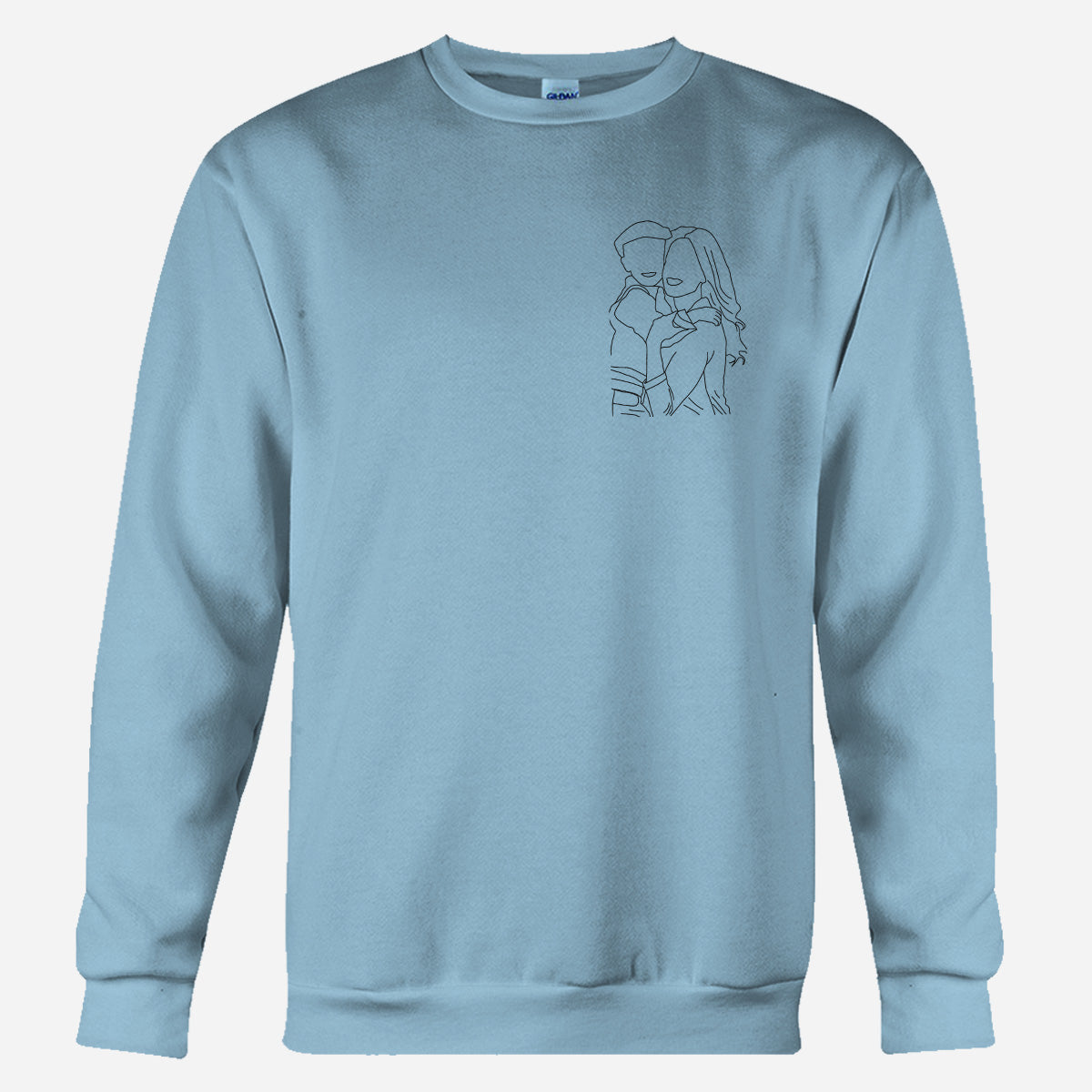 Custom Line Art - Personalized Mother Embroidered Sweater