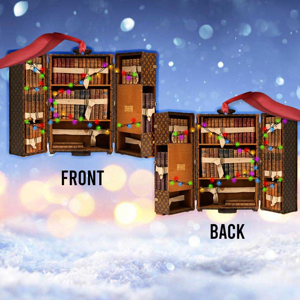 My Luggage Is Full Of - Christmas Book Ornament (Printed On Both Sides)