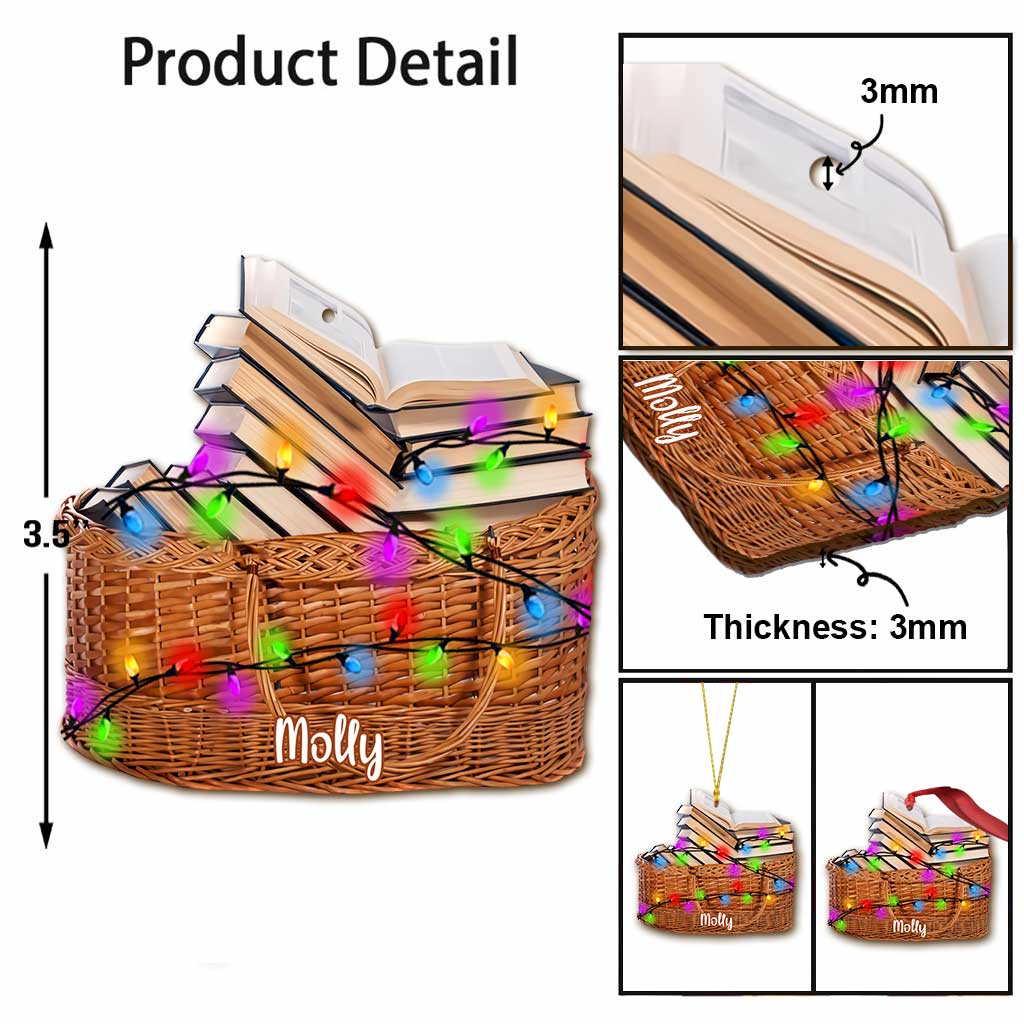 My Picnic Looks Like - Personalized Christmas Book Ornament (Printed On Both Sides)