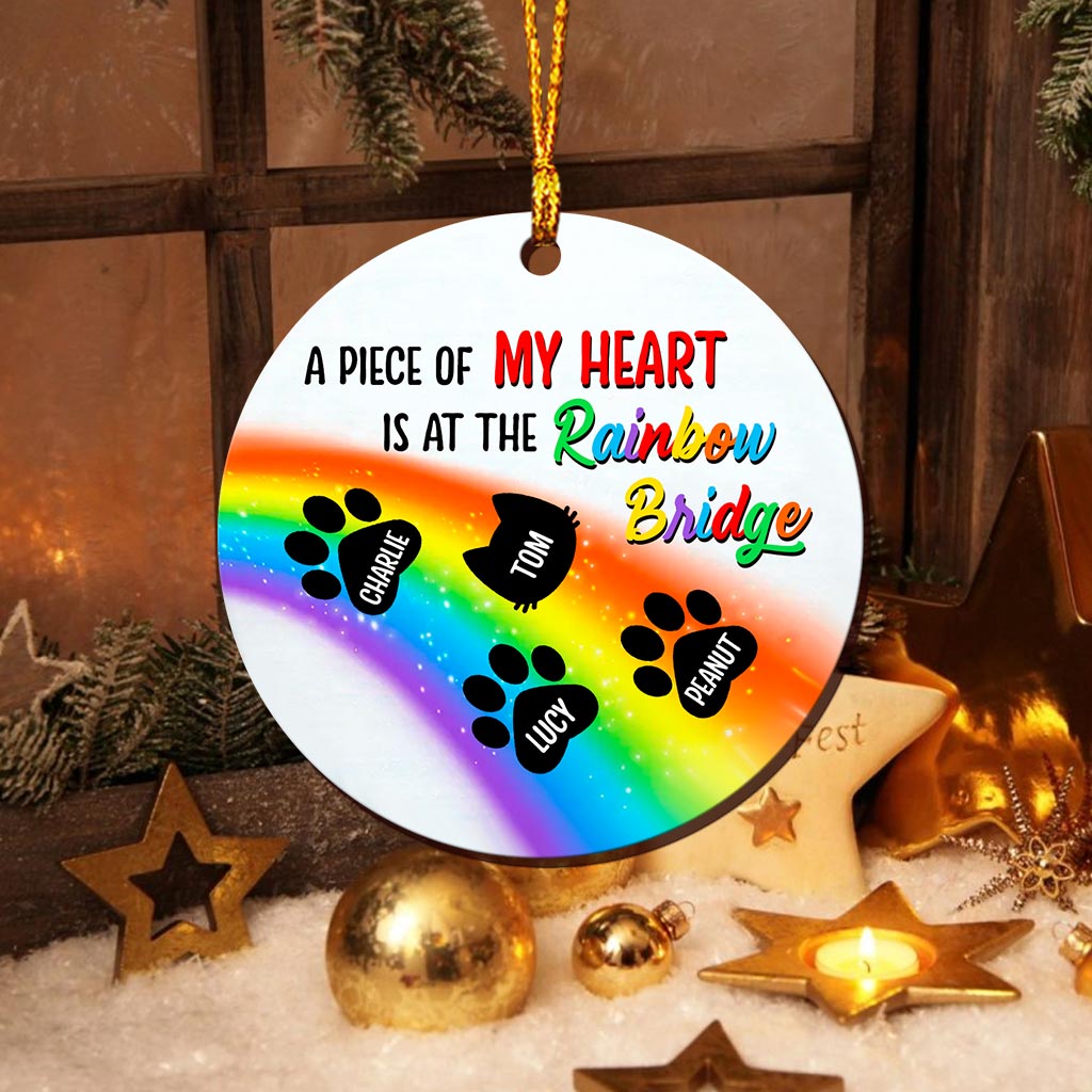 A Piece Of My Heart - Personalized Christmas Dog Ornament (Printed On Both Sides)