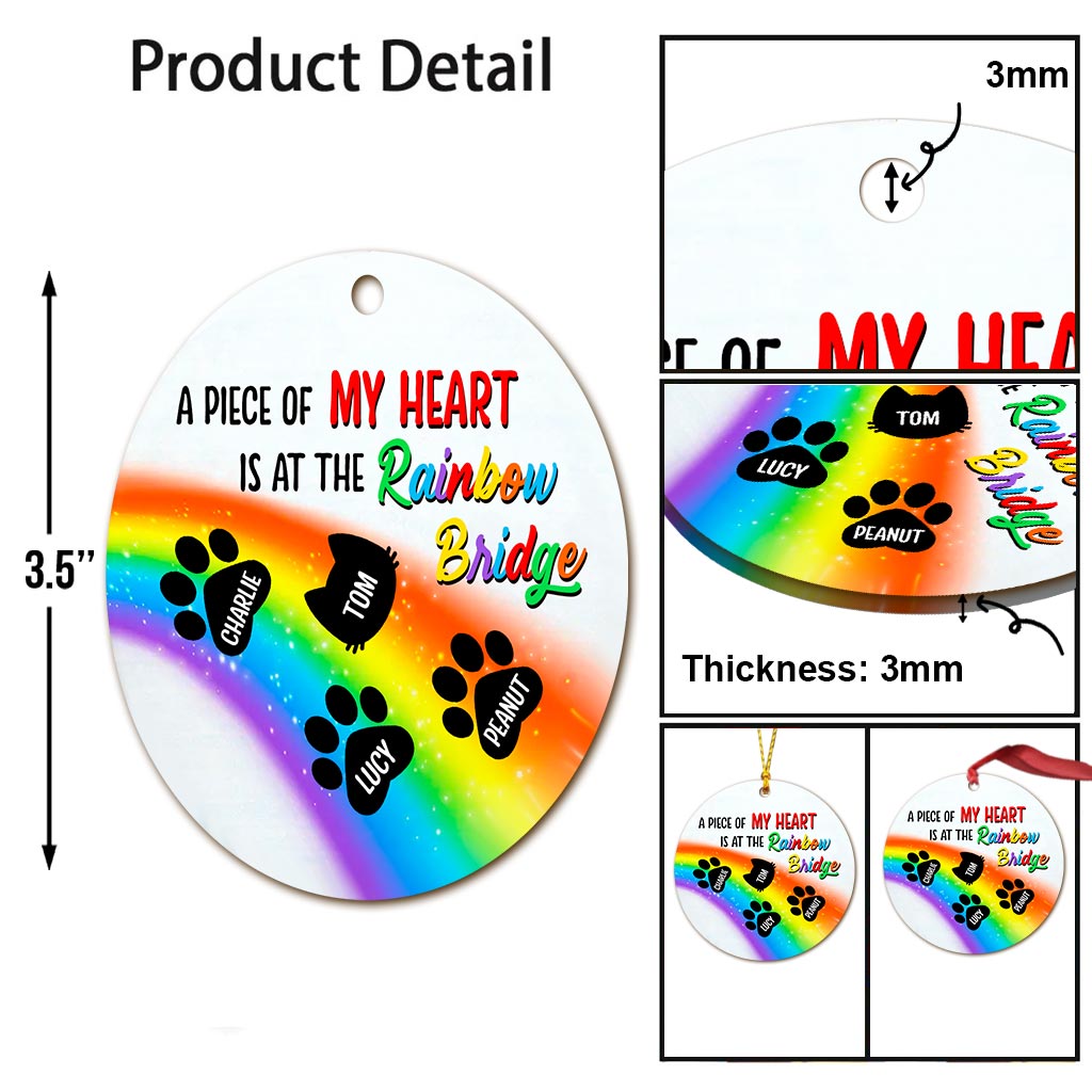 A Piece Of My Heart - Personalized Christmas Dog Ornament (Printed On Both Sides)