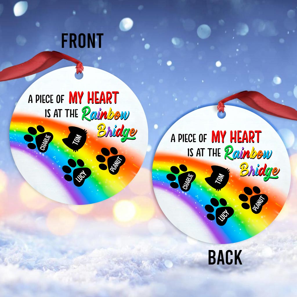 A Piece Of My Heart - Personalized Christmas Dog Ornament (Printed On Both Sides)