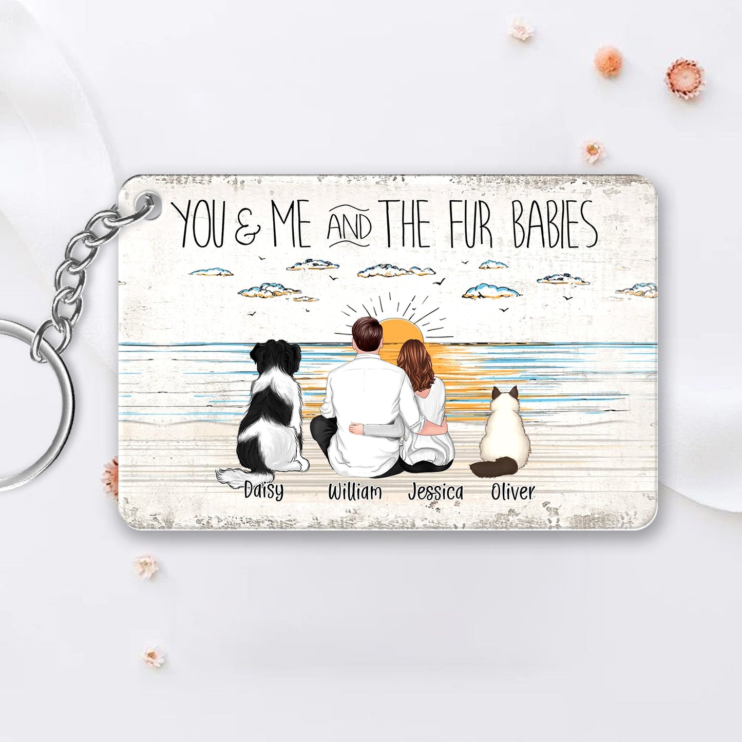 Personalized Keychain, Ornament, Plaque, Poster, Sign - "You & Me and the Dogs" Custom Gift for Dog Lovers