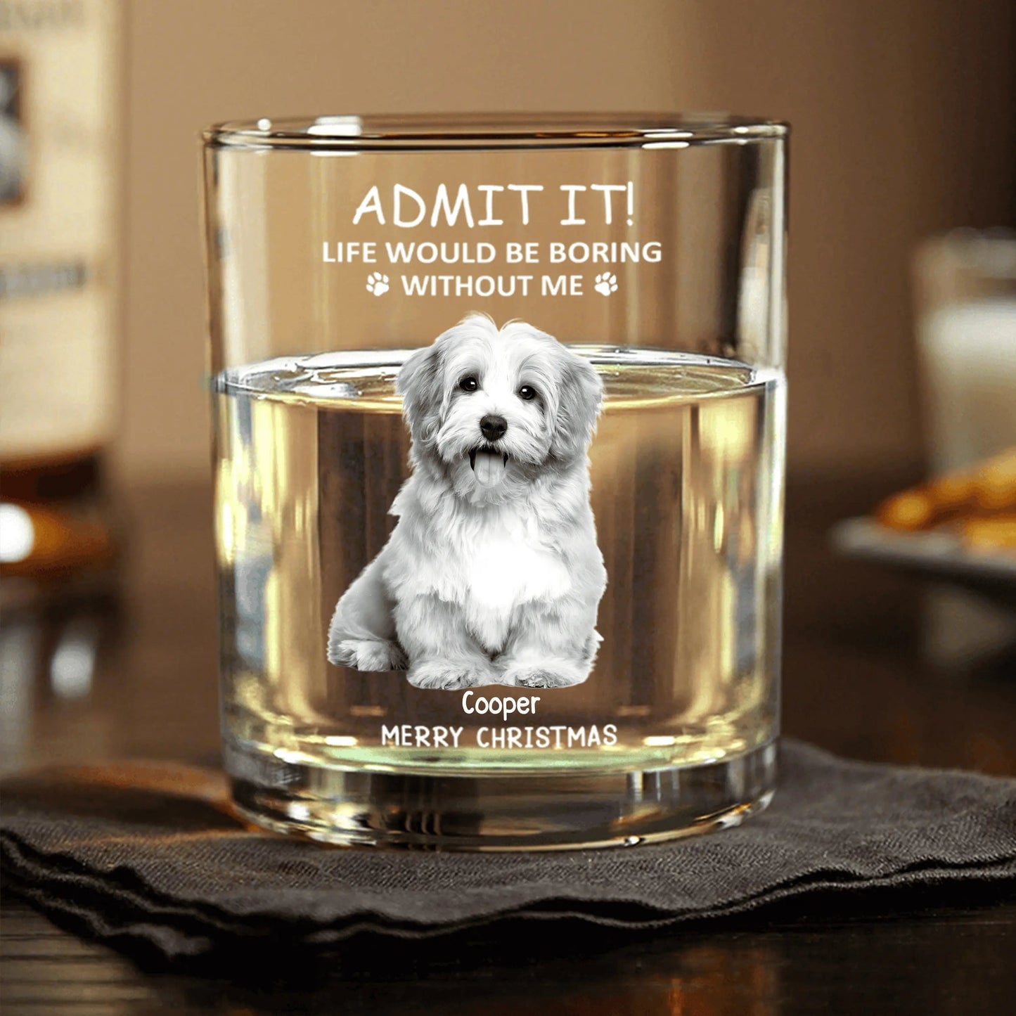 Personalized Christmas Pottery Cup - Funny Pet - Themed Gift Cup