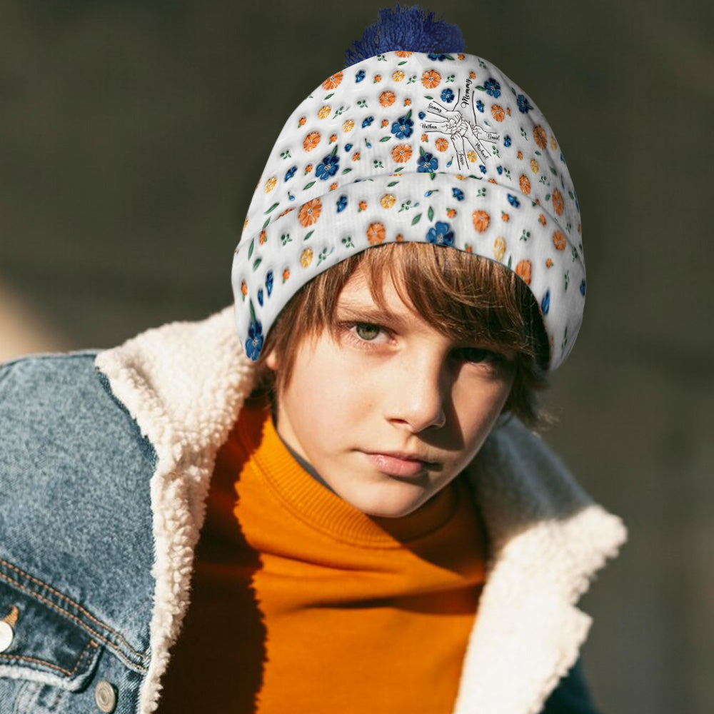Family Over Everything - Personalized Mother Beanie Hat