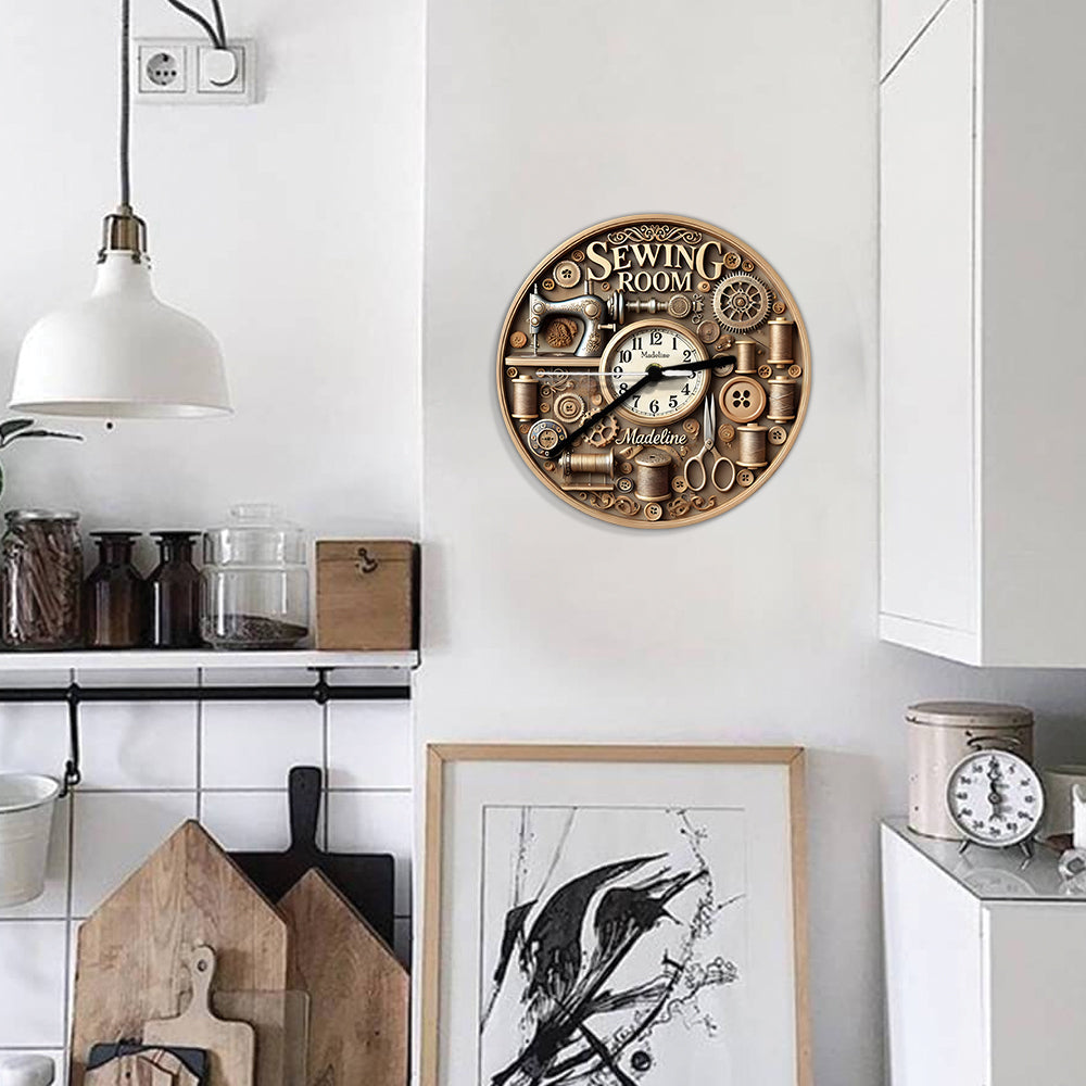 Sewing O'clock - Personalized Sewing Wall Clock