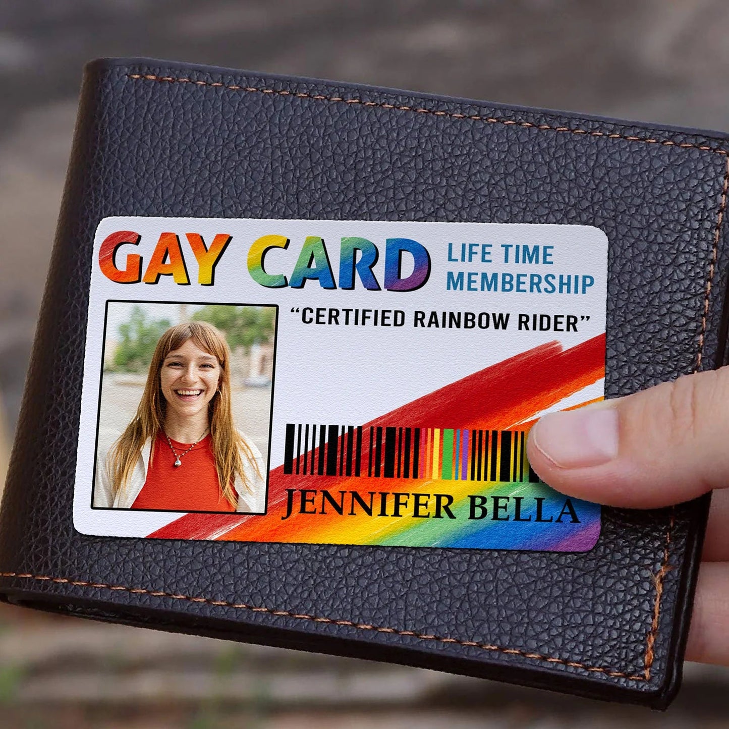 “GAY CARD” Lifetime Membership Metal Wallet Card – Personalized Pride Gift for Lovers