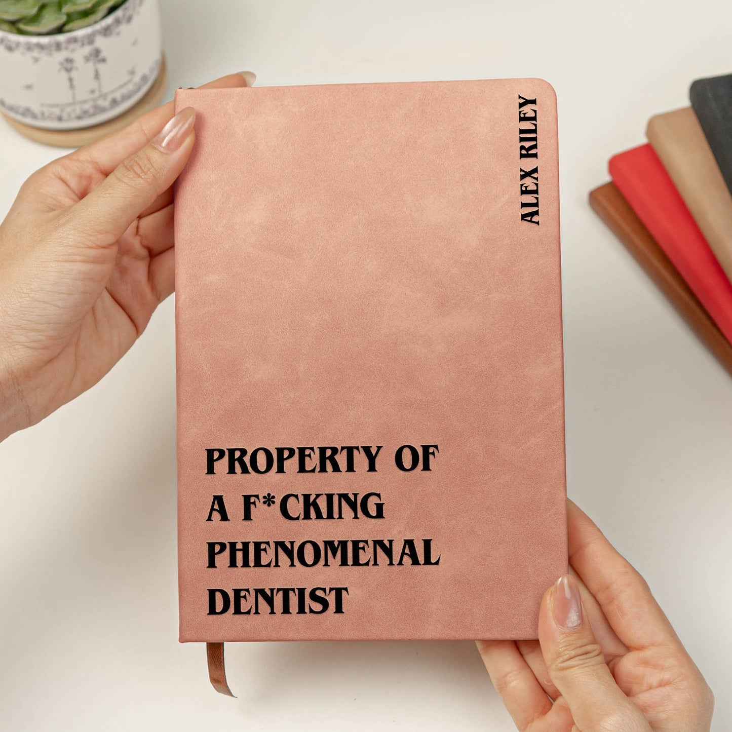 Personalized Leather Journal for a F*cking Phenomenal Professional – Bold Custom Gift for Nurse, Teacher, Boss or More