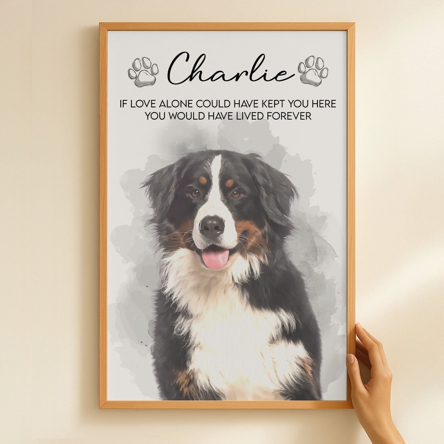 "If Love Alone Could Have Kept You Here" Dog Memorial Canvas – Personalized Tribute for Your Beloved Pet