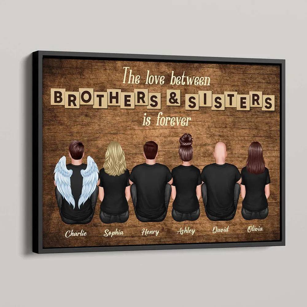“The Love Between Brothers & Sisters Is Forever” Personalized Playing Cards – Family Game Night Gift