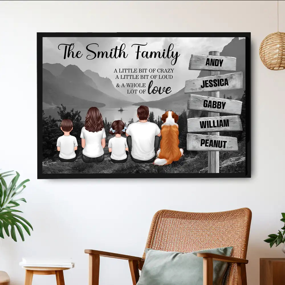 Personalized Family Camping Canvas – Lakeside Sunset, Funny Quote & Name Sign, Gift for Parents