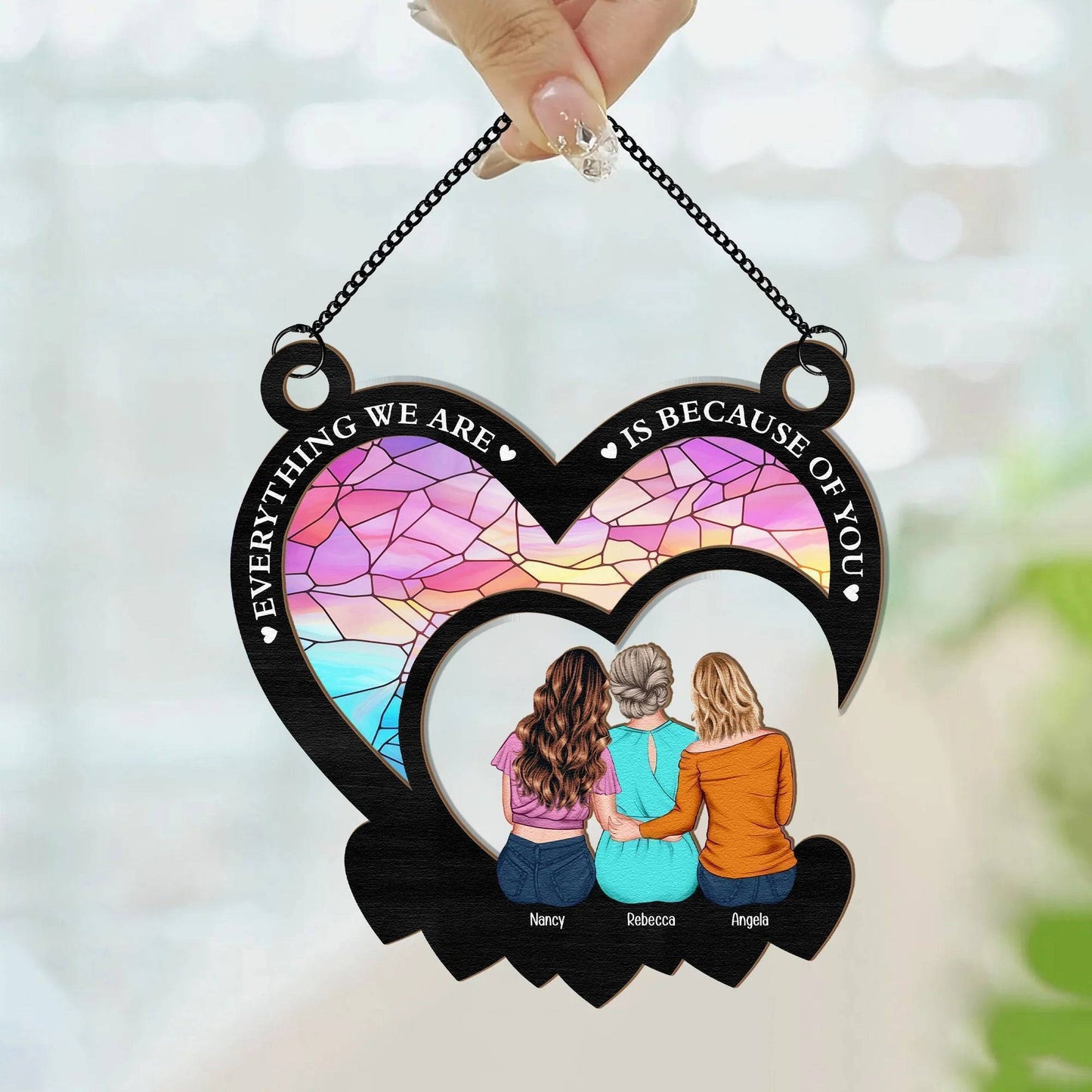 Because of You - Personalized Tribute Ornament for Mom - The Perfect Mother's Day Gift