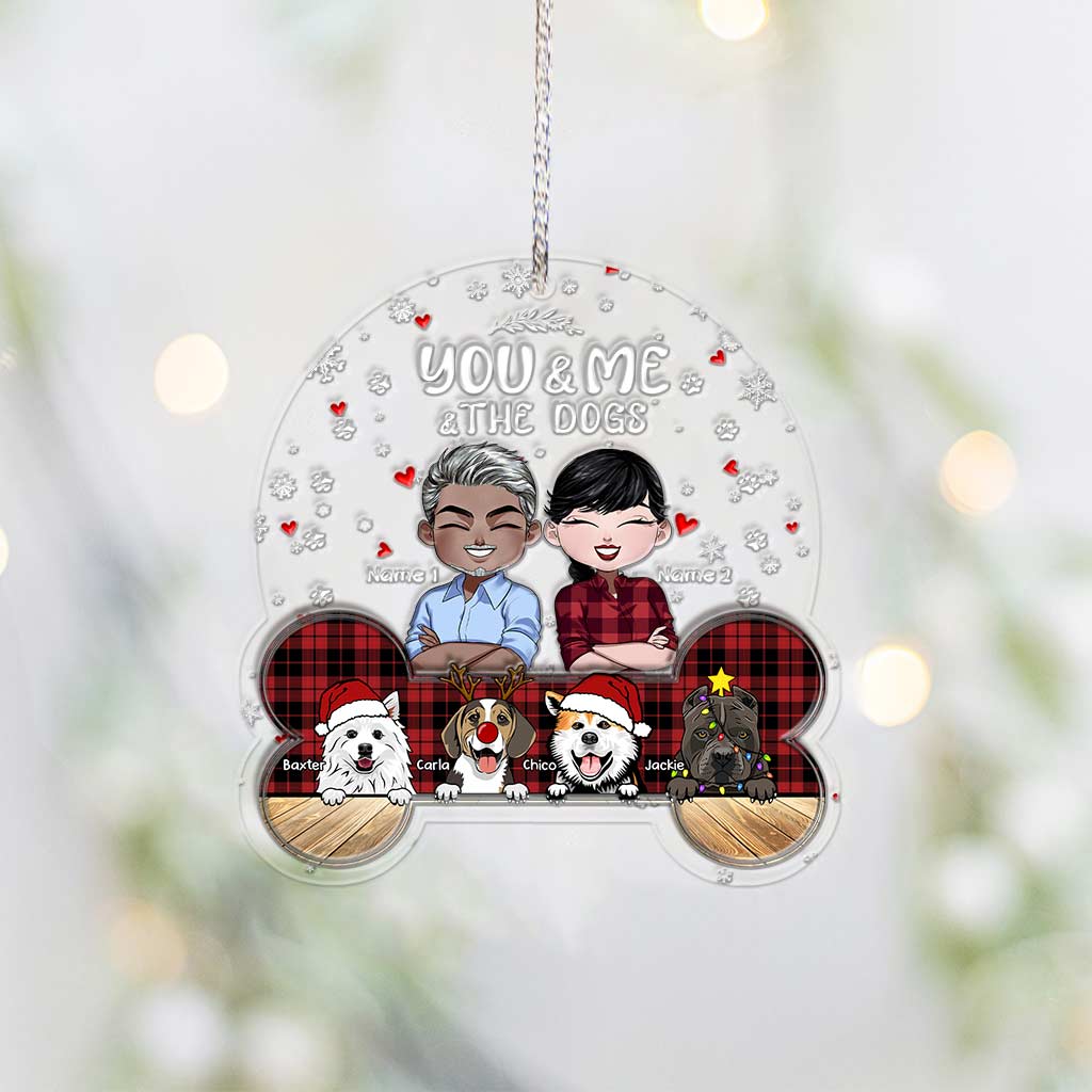 You & Me & The Dogs - Personalized Christmas Dog Layers Mix Ornament