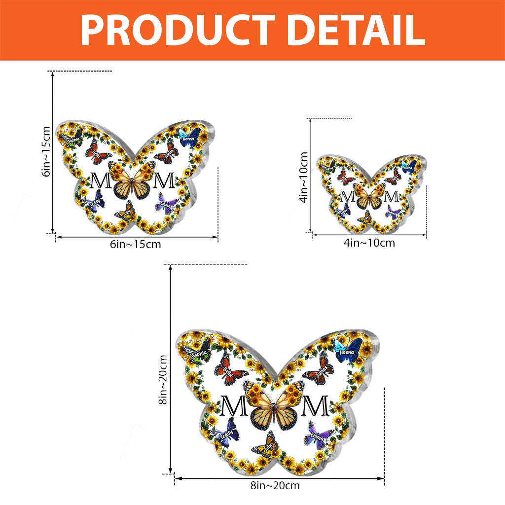 Butterfly Mother - Personalized Mother Custom Shaped Acrylic Plaque